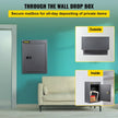 Vevor Through-the-wall Mailbox Letter Drop Box W/adjustable Chute&code Lock Grey