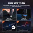 VEVOR 1 PC 3 FT Whip Light with Spring Base, Led Whip Light with APP & Remote Control, Waterproof 360° Spiral RGB Chasing Lighted Whip with 2 Flags, for UTVs, ATVs, Motorcycles, RZR, Can-am, Go-karts