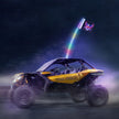 VEVOR 1 PC 3 FT Whip Light with Spring Base, Led Whip Light with APP & Remote Control, Waterproof 360° Spiral RGB Chasing Lighted Whip with 2 Flags, for UTVs, ATVs, Motorcycles, RZR, Can-am, Go-karts
