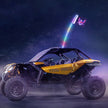 VEVOR 1 PC 4 FT Whip Light, APP & RF Remote Control Led Whip Light, Waterproof 360°Spiral RGB Chasing Lighted Whips with 2 Flags, for UTVs, ATVs, Motorcycles, RZR, Can-am, Trucks, Off-road, Go-karts