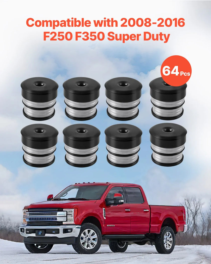 VEVOR Body Mount Bushing Kit for 2008-2016 F250 F350 Super Duty 64 PCS Silicone