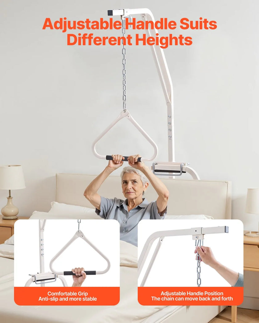 VEVOR Trapeze Bar for Bed Mobility 250LBS Bed Trapeze with Clamp and Floor Stand