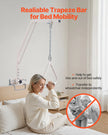 VEVOR Trapeze Bar for Bed Mobility 250LBS Bed Trapeze with Clamps & Metal Chain