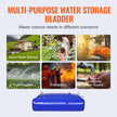 VEVOR 540L/142.7 Gallon Water Storage Bladder, RV Water Tank, 1000D Blue PVC Collapsible Water Storage Containers, Large Capacity Soft Water Bag, Portable Water Bladder, Fire Prevention, Camping, Emer