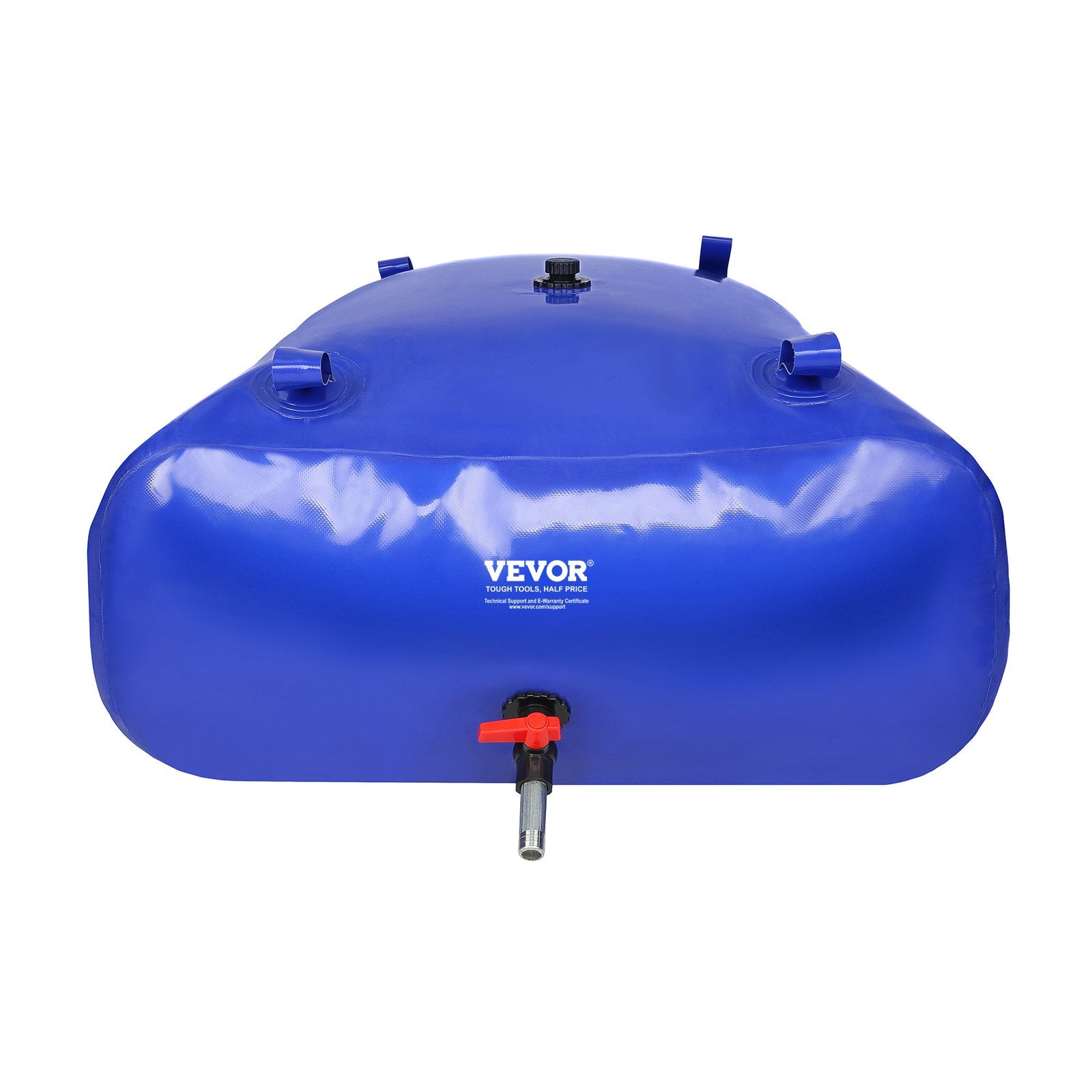 VEVOR 540L/142.7 Gallon Water Storage Bladder, RV Water Tank, 1000D Blue PVC Collapsible Water Storage Containers, Large Capacity Soft Water Bag, Portable Water Bladder, Fire Prevention, Camping, Emer