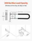 VEVOR Folding Toilet Safety Rail 23.8 In 300 Lbs Load Capacity Handicap Grab Bar