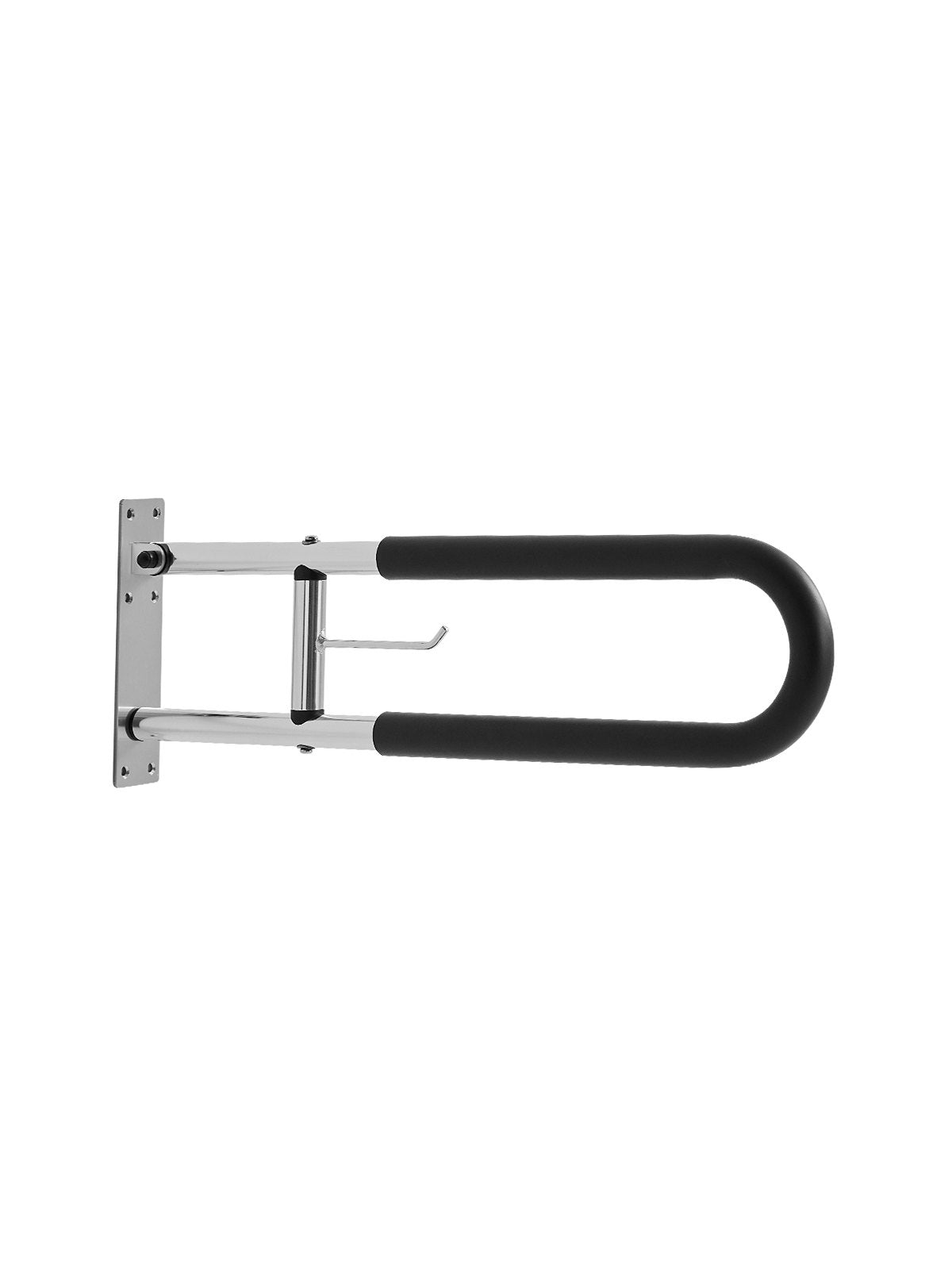 VEVOR Folding Toilet Safety Rail 30 In 300 Lbs Load Capacity with Paper Holder