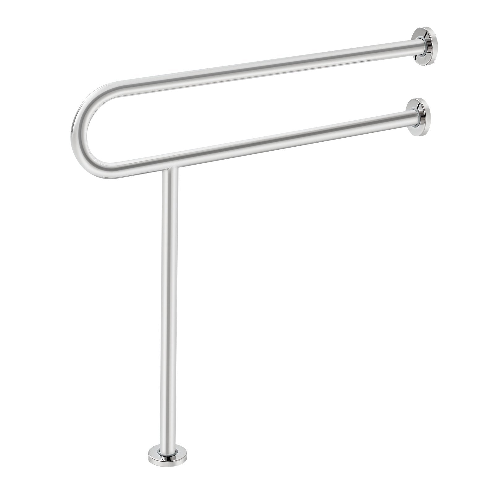 VEVOR Toilet Safety Rail with Leg 31.5In 300lb Capacity Stainless Steel Grab Bar