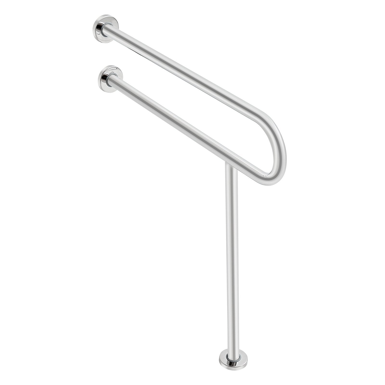 VEVOR Toilet Safety Rail with Leg 31.5In 300lb Capacity Stainless Steel Grab Bar