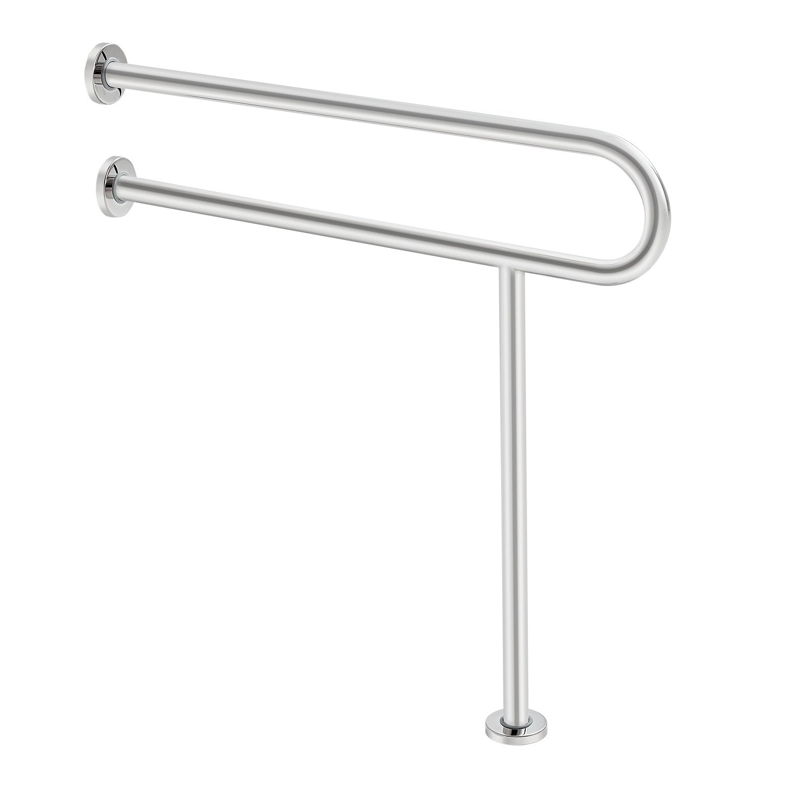 VEVOR Toilet Safety Rail with Leg 31.5In 300lb Capacity Stainless Steel Grab Bar