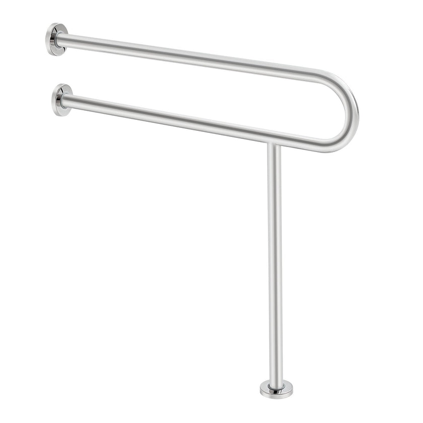 VEVOR Toilet Safety Rail with Leg 31.5In 300lb Capacity Stainless Steel Grab Bar