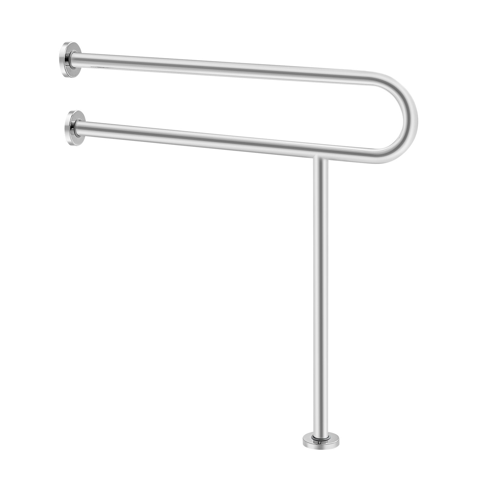 VEVOR Toilet Safety Rail with Leg 31.5In 300lb Capacity Stainless Steel Grab Bar