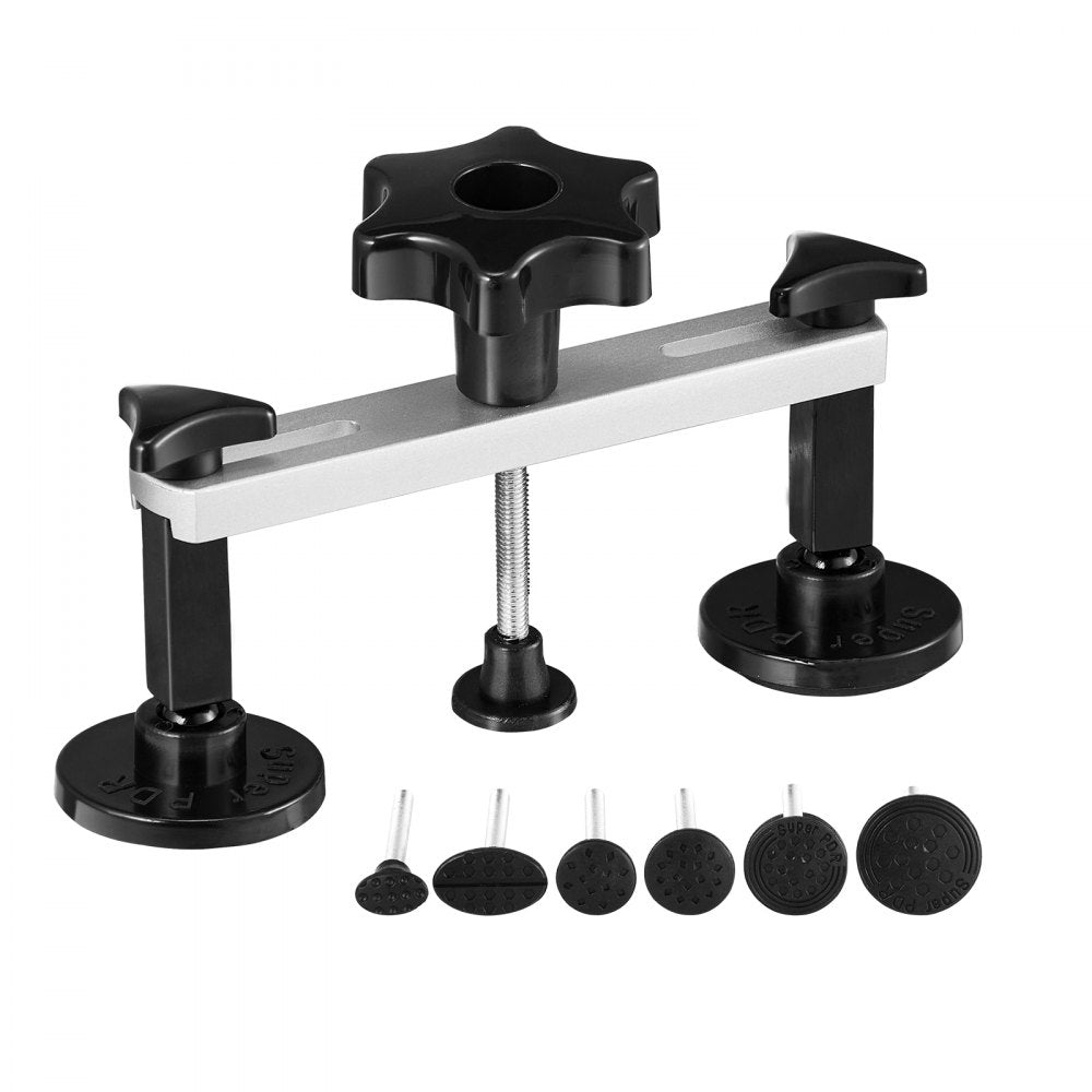 VEVOR 25 PCS Dent Removal Kit, Paintless Dent Repair Kit with Bridge Puller and Puller Tabs, Auto Dent Puller Kit with Hot Glue Gun, Glue Sticks for Auto Body Dents, and Other Metal Surface Dents