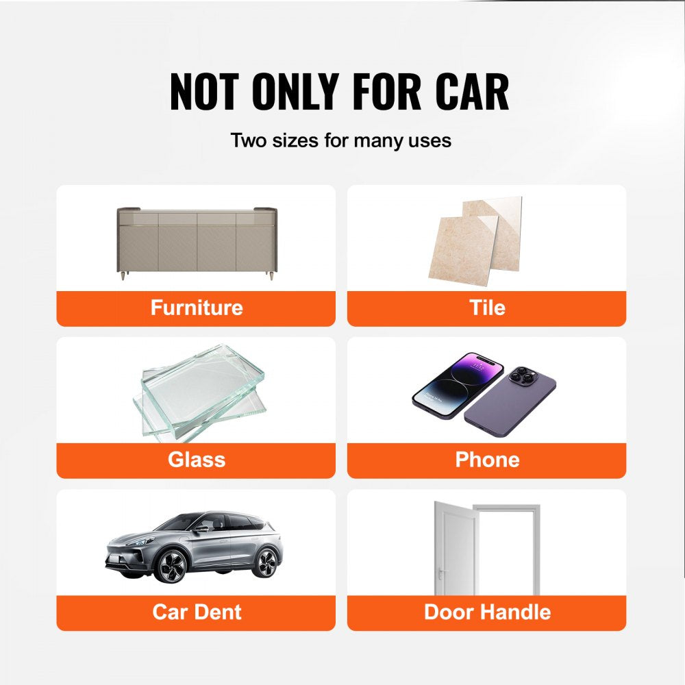 VEVOR Dent Removal Kit, 3 Packs Suction Cups, Dent Puller Handle Lifter with Gloves and Cloth, Paintless Car Dent Puller Remover for Car Dent Repair, Glass, Tiles, Mirror Lifting and Moving