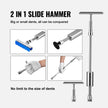 VEVOR 107 PCS Dent Removal Kit, Paintless Dent Repair Kit with Golden Lifter, Bridge Puller, Slide Hammer T-bar Dent Puller, Suction Cup Dent Puller for Auto Body Dents, Hail Damage, Door Ding