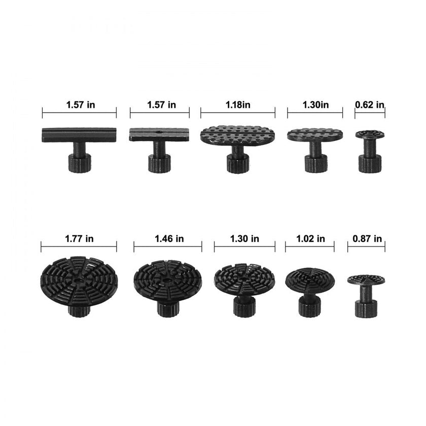 VEVOR 107 PCS Dent Removal Kit, Paintless Dent Repair Kit with Golden Lifter, Bridge Puller, Slide Hammer T-bar Dent Puller, Suction Cup Dent Puller for Auto Body Dents, Hail Damage, Door Ding