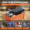 VEVOR Air Hydraulic Pump Foot Operated Pump 10,000PSI 98in³ 6.6FT Auto Body Shop