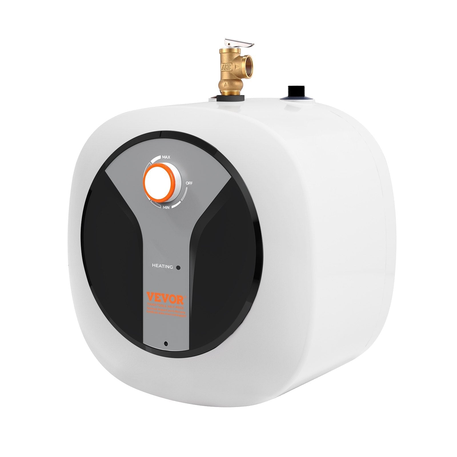 VEVOR Electric Mini-Tank Water Heater 8-Gallon Tank, 1440W Hot Water Boiler Storage, Safety Temperature Pressure Valve Easy Install, for Kichen Bathroom Restaurant, Shelf Wall Floor Mounted