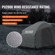 VEVOR SUV Camping Tent, 8'-8' SUV Tent Attachment for Camping with Rain Layer and Carry Bag, PU2000mm Double Layer Truck Tent, Accommodate 6-8 Person, Rear Tent for Van Hatch Tailgate