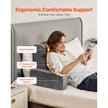 VEVOR Reading Pillow Backrest Support Pillow with Removable & 3 Pockets Headrest