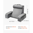 VEVOR Reading Pillow Backrest Support Pillow with Removable & 3 Pockets Headrest