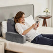 VEVOR Reading Pillow Backrest Support Pillow with Removable & 3 Pockets Headrest
