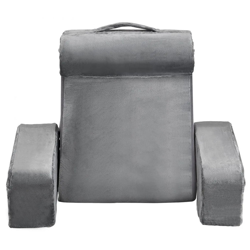 VEVOR Reading Pillow Backrest Support Pillow with Removable & 3 Pockets Headrest