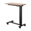 VEVOR Overbed Table Mobile Bed Side Desk with Electric Lifting & 4 Wheels Wood