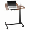VEVOR Overbed Table Mobile Bed Side Desk with Flip Desktop Wheels & Cup Holder