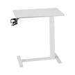 VEVOR Overbed Table Mobile Bed Side Desk with 4 Hidden Wheels Cup Holder White