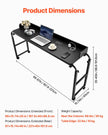 VEVOR Overbed Table Mobile Bed Side Desk 4 Wheels (2 with Brakes) & Power Socket