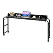 VEVOR Overbed Table Mobile Bed Side Desk 4 Wheels (2 with Brakes) & Power Socket