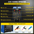 VEVOR TIG/MMA Plasma Cutter CT520D 3 in 1 Combo Welding Machine Tig Welder 200A Arc Welder 200A Plasma Cutter 50A Plasma Cutting Machine Dual Voltage 110 220V