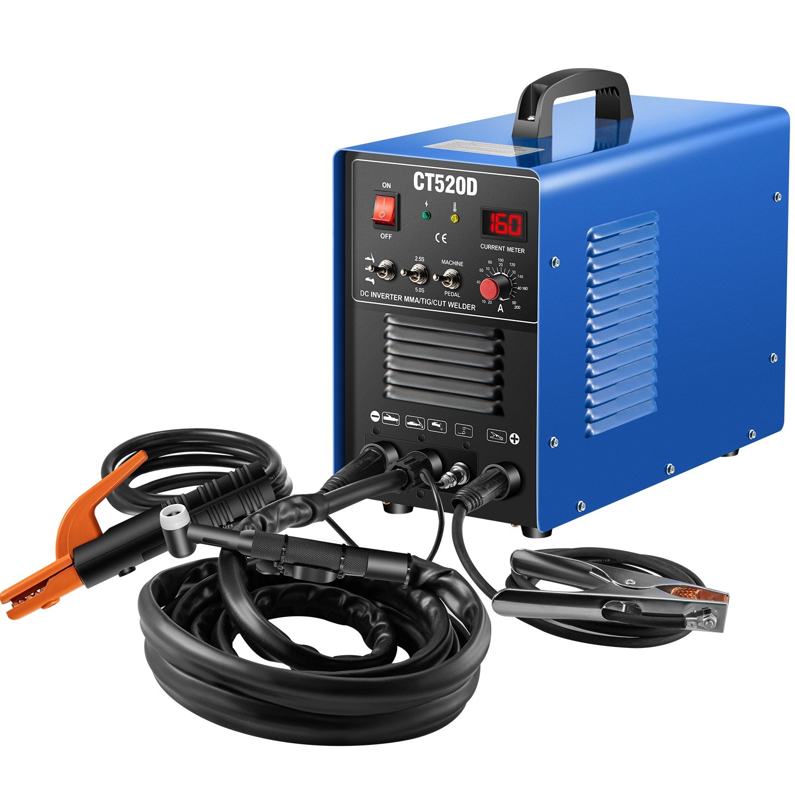 VEVOR TIG/MMA Plasma Cutter CT520D 3 in 1 Combo Welding Machine Tig Welder 200A Arc Welder 200A Plasma Cutter 50A Plasma Cutting Machine Dual Voltage 110 220V