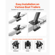 VEVOR 2-Step Heavy-Duty Boat Trailer Steps with Handrail and Non-Slip Surface