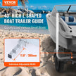 VEVOR Boat Trailer Guide, 43” Adjustable Design Trailer Guide Poles, 2PCS Rustproof Galvanized Steel Trailer Guide ons, Trailer Guides with PVC Pipes, for Ski Boat, Fishing Boat or Sailboat Trailer