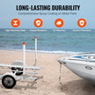 VEVOR Boat Trailer Guide, 46” with LED Light Trailer Guide Poles, 2PCS Rustproof Galvanized Steel Trailer Guide ons, Trailer Guides with PVC Pipes, for Ski Boat, Fishing Boat or Sailboat Trailer
