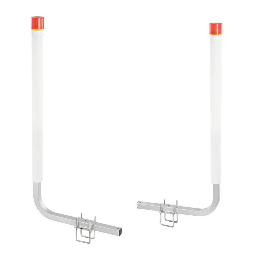 VEVOR Boat Trailer Guide, 46” with LED Light Trailer Guide Poles, 2PCS Rustproof Galvanized Steel Trailer Guide ons, Trailer Guides with PVC Pipes, for Ski Boat, Fishing Boat or Sailboat Trailer