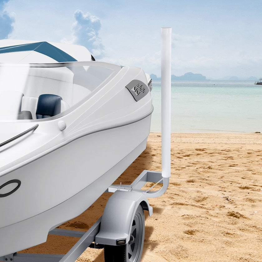 VEVOR Boat Trailer Guide, 48” Adjustable Design Trailer Guide Poles, 2PCS Rustproof Galvanized Steel Trailer Guide ons, Trailer Guides with PVC Pipes, for Ski Boat, Fishing Boat or Sailboat Trailer