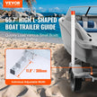 VEVOR Boat Trailer Guide, 62” with LED Light Trailer Guide Poles, 2PCS Rustproof Galvanized Steel Trailer Guide ons, Trailer Guides with PVC Pipes, for Ski Boat, Fishing Boat or Sailboat Trailer