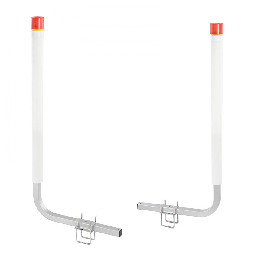 VEVOR Boat Trailer Guide, 62” with LED Light Trailer Guide Poles, 2PCS Rustproof Galvanized Steel Trailer Guide ons, Trailer Guides with PVC Pipes, for Ski Boat, Fishing Boat or Sailboat Trailer
