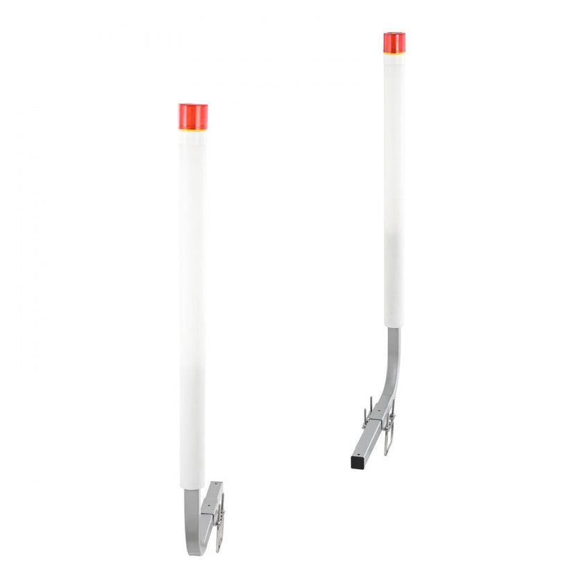 VEVOR Boat Trailer Guide, 62” with LED Light Trailer Guide Poles, 2PCS Rustproof Galvanized Steel Trailer Guide ons, Trailer Guides with PVC Pipes, for Ski Boat, Fishing Boat or Sailboat Trailer