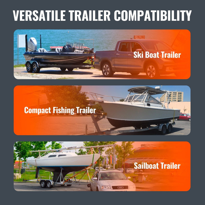 VEVOR Boat Trailer Guide, 60” Adjustable Design Trailer Guide Poles, 2PCS Rustproof Galvanized Steel Trailer Guide ons, Trailer Guides with PVC Pipes, for Ski Boat, Fishing Boat or Sailboat Trailer