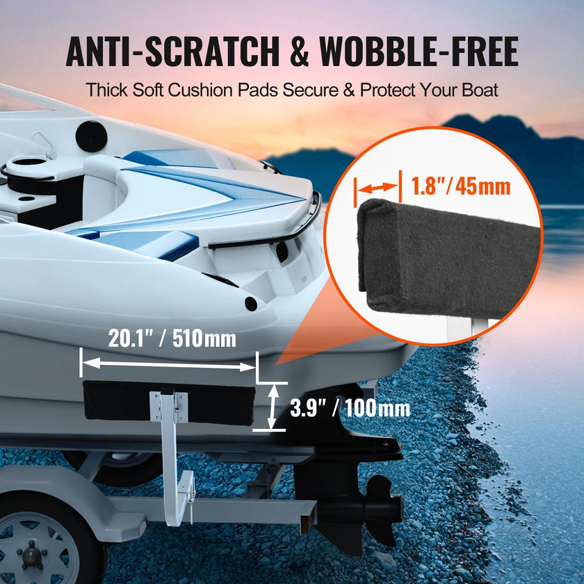 VEVOR Boat Trailer Guide, 27.6” Adjustable Design Short Bunk Guide-Ons, 2PCS Rustproof Galvanized Steel Trailer Guide Poles, Heavy Duty Roller Guide Design, for Ski Boat, Fishing Boat or Sailboat Trai
