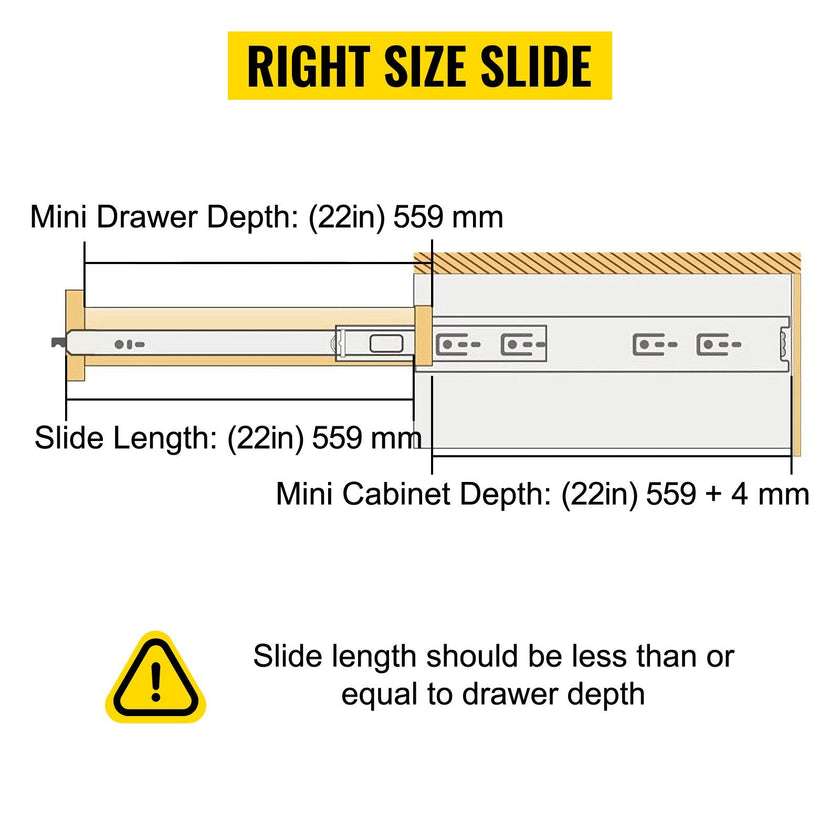 Heavy Duty Drawer Slides 500lbs Ball Bearing Drawer Slides 22inch Full Extension