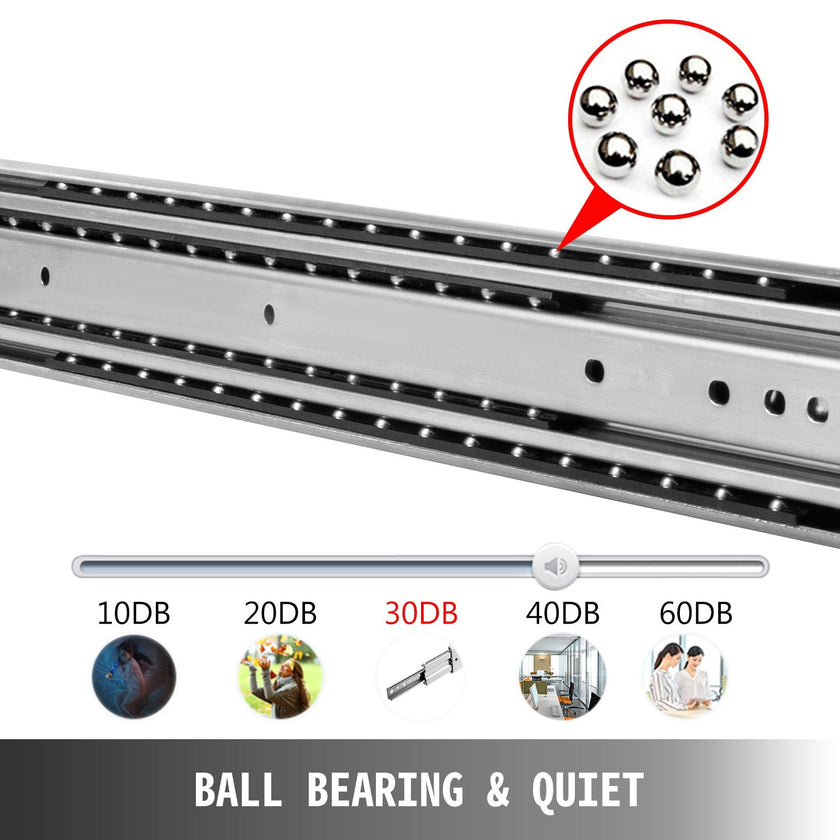 Heavy Duty Drawer Slides 500lbs Ball Bearing Drawer Slides 30inch Long with Lock