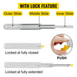 Heavy Duty Drawer Slides 500lbs Ball Bearing Drawer Slides 32inch Long With Lock