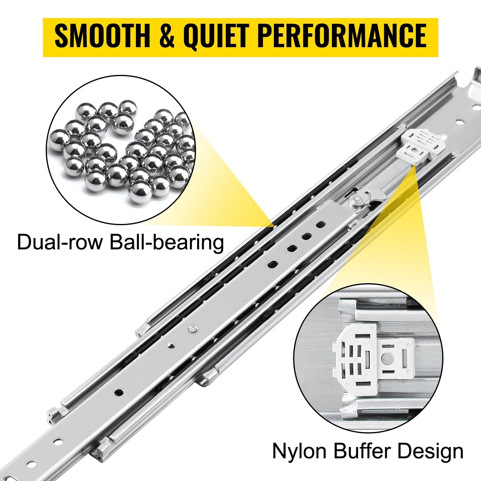 Heavy Duty Drawer Slides 500lbs Ball Bearing Drawer Slides 32inch Long With Lock