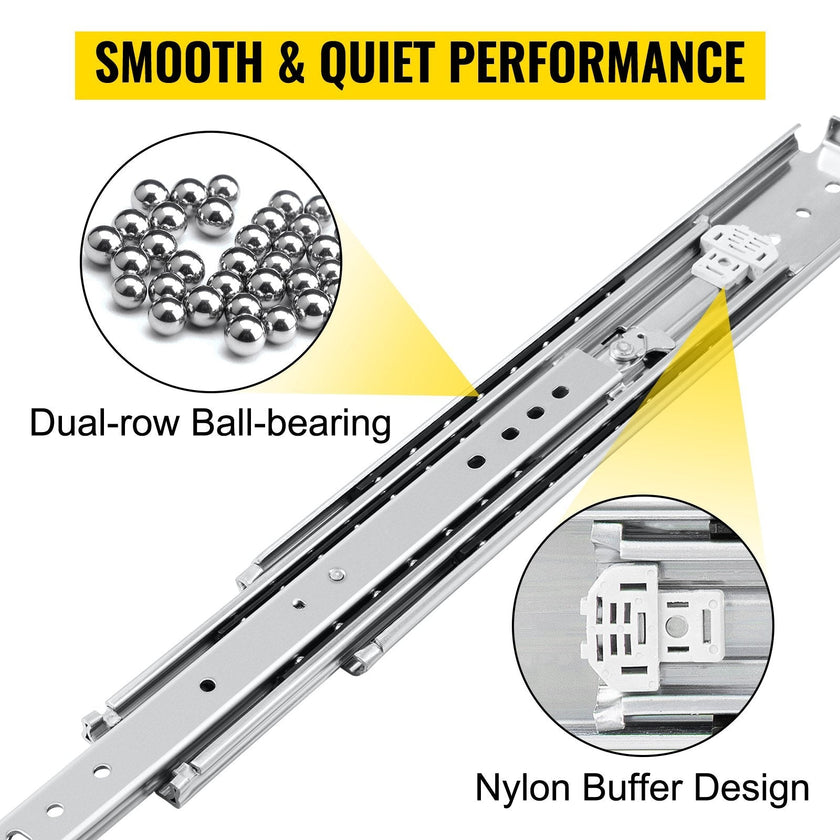 Heavy Duty Drawer Slides 500lbs Ball Bearing Drawer Slides 32inch Long With Lock