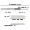 Heavy Duty Drawer Slides 500lbs Ball Bearing Drawer Slides 34inch Long with Lock